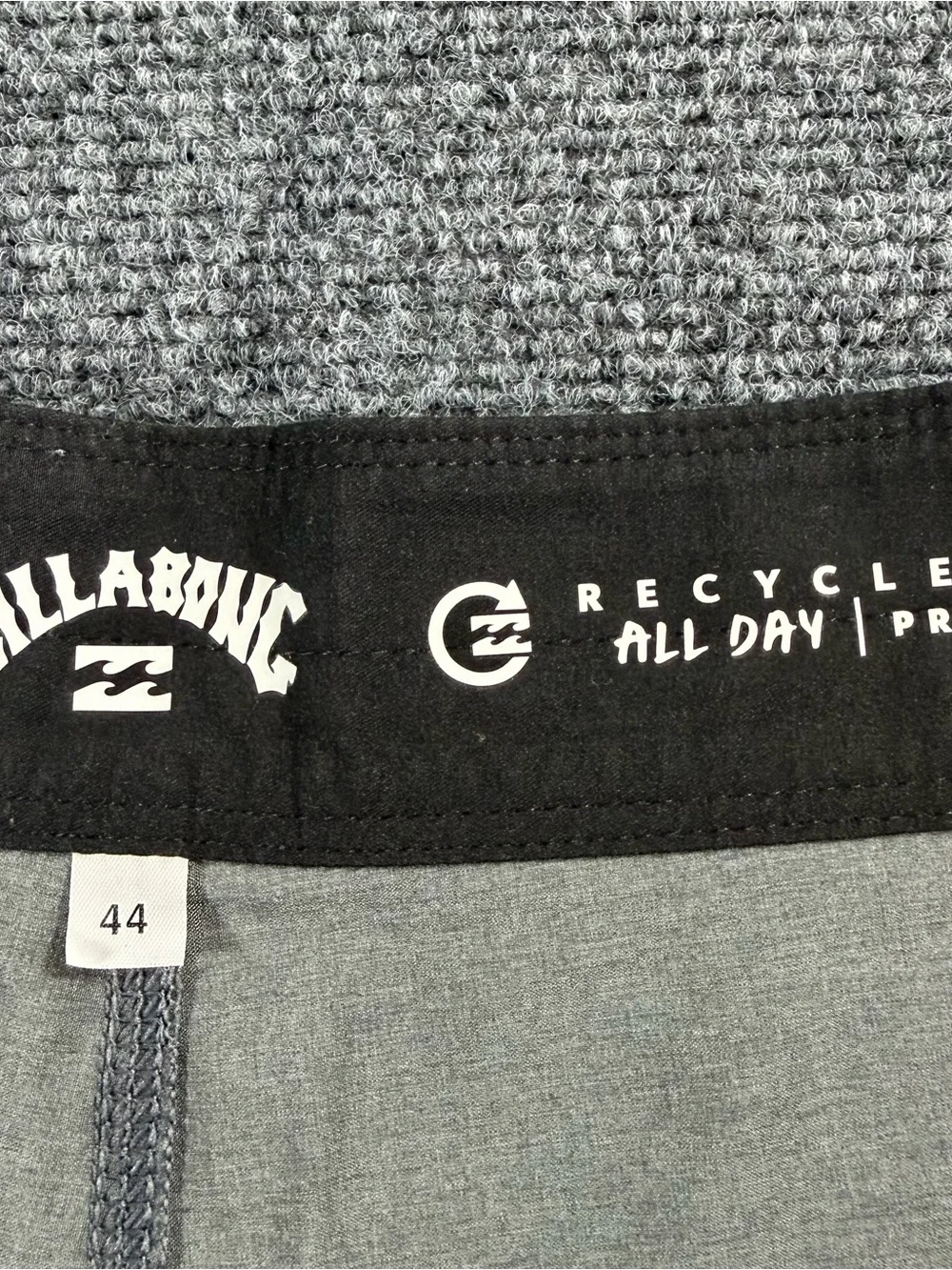 Billabong Mens Board Shorts All Day Pro Size 44 Gray Recycler Surf Beach Swim